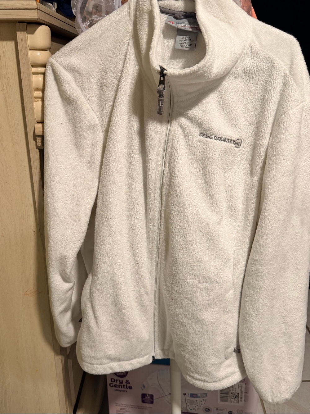 Free Country Cream Full-Zip Sherpa Fleece Jacket